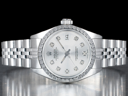 Rolex Datejust 26 Argento Jubilee 6924 Custom Silver Lining Diamanti - Doppio Quadrante